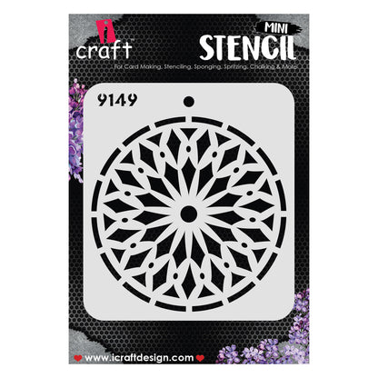 iCraft Multi-Surface Stencils - Perfect for Walls, DIY & Resin Art Projects | Reusable |Mini Stencil 4"x 4"-9149