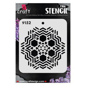 iCraft Multi-Surface Stencils - Perfect for Walls, DIY & Resin Art Projects | Reusable |Mini Stencil 4"x 4"-9152