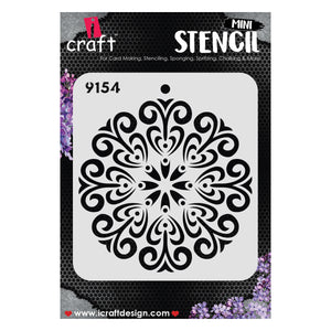 iCraft Multi-Surface Stencils - Perfect for Walls, DIY & Resin Art Projects | Reusable |Mini Stencil 4"x 4"-9154