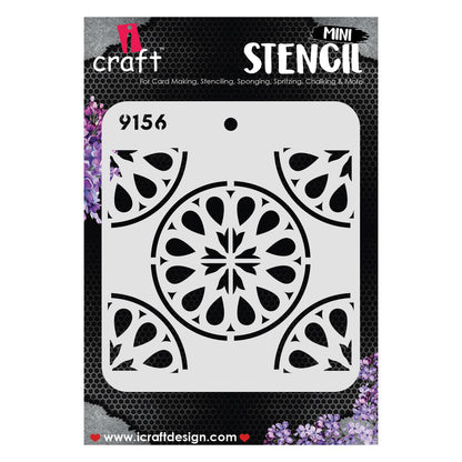 iCraft Multi-Surface Stencils - Perfect for Walls, DIY & Resin Art Projects | Reusable |Mini Stencil 4"x 4"-9156