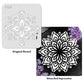 iCraft Multi-Surface Stencils - Perfect for Walls, DIY & Resin Art Projects | Reusable |Mini Stencil 4"x 4"-9158