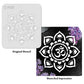 iCraft Multi-Surface Stencils - Perfect for Walls, DIY & Resin Art Projects | Reusable |Mini Stencil 4"x 4"-9162
