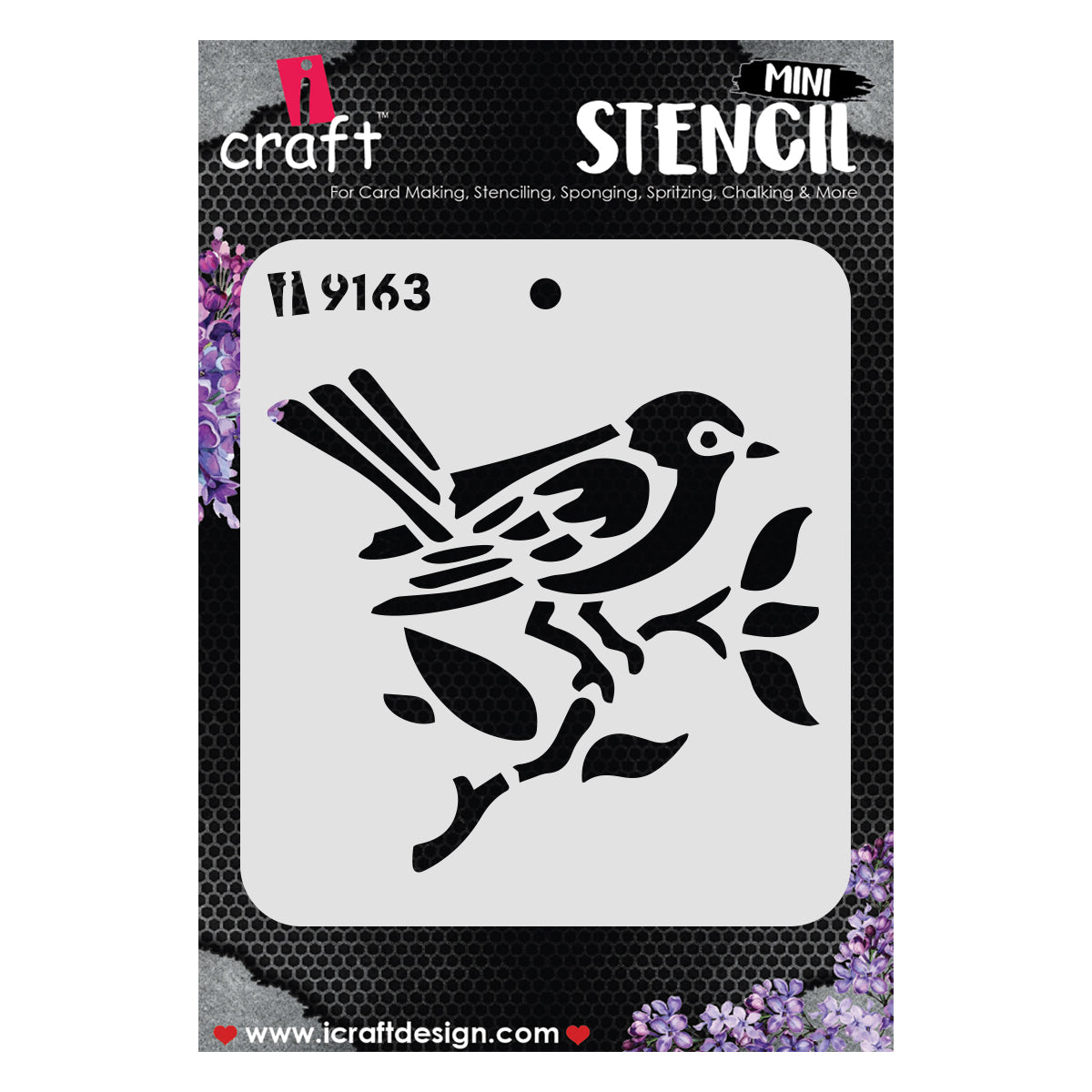 iCraft Multi-Surface Stencils - Perfect for Walls, DIY & Resin Art Projects | Reusable |Mini Stencil 4"x 4"-9163