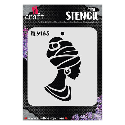 iCraft Multi-Surface Stencils - Perfect for Walls, DIY & Resin Art Projects | Reusable |Mini Stencil 4"x 4"-9165