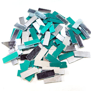 iCraft Glass Mirror Beads - Assorted Shapes and Sizes - Ideal for Lippan Art, Mandala, Mirror Mosaic, and Other Craft Projects - Made in India-Stripe 15mm