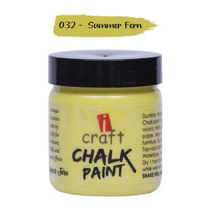iCraft Premium Chalk Paint - Smooth, Creamy & Non-Toxic - Ideal for DIY & Resin Projects-100ml  Summer Fern