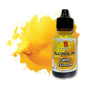 iCraft Alcohol Ink -Sunny Yellow Vibrant and Versatile Ink for Resin and Abstract Art