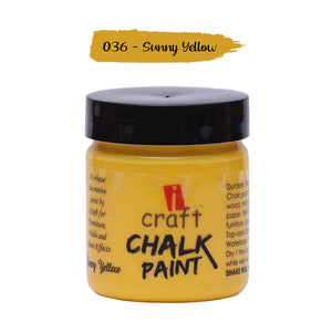 iCraft Premium Chalk Paint - Smooth, Creamy & Non-Toxic - Ideal for DIY & Resin Projects-100ml  Sunny Yellow