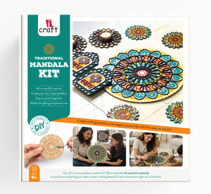 iCraft DIY Traditional Mandala Art Kit - Diwali Special for a Festive Home - Beginner-Friendly Mandala Painting Therapy Kit for Mindfulness and Creativity