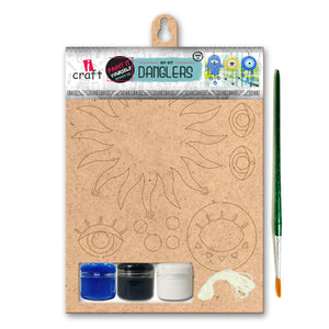 iCraft DIY Danglers - Home Decor Art Kit for Kids - Sun Evil Eye WE 695
