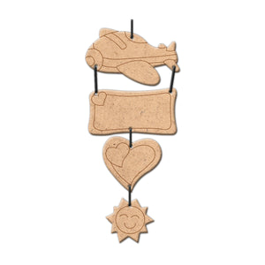 iCraft DIY Danglers - Home Decor Art Kit for Kids - Airplane WE 756