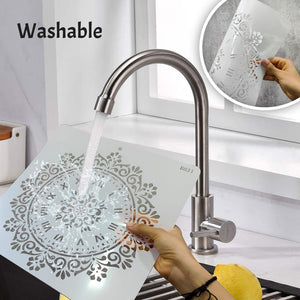 iCraft Multi-Surface Stencils - Perfect for Walls, DIY & Resin Art Projects | Reusable |Border Stencil-8003