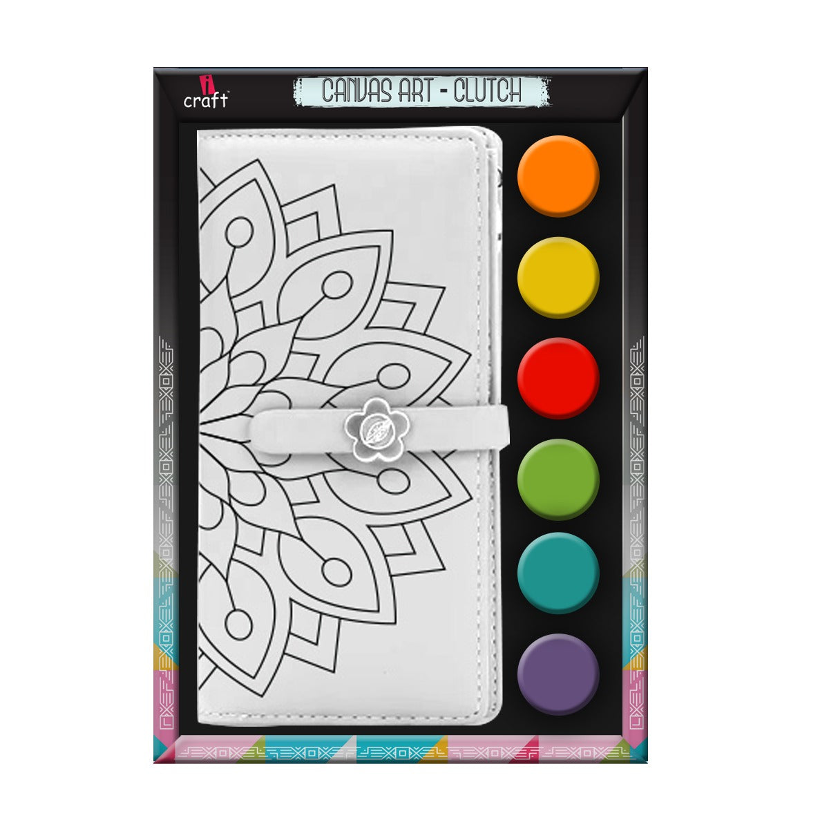 iCraft DIY Canvas Clutch-Mandala