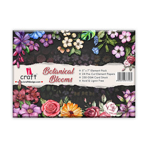 Botanical Blooms | 24 Pre-Cut Floral Element Sheets