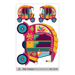 iCraft Water Transfer Stickers-MIT 88 (auto rickshaw)