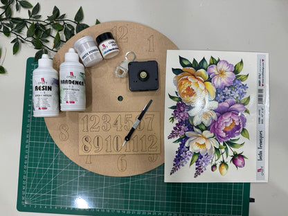 DIY Resin Floral Clock Kit