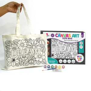 iCraft DIY Canvas Tote Bag - Paint It Yourself Activity Kit DIY Fashion Art Kit*-Dream