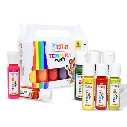 Kidify Tempera Paints Pack Of 12 shades for kids