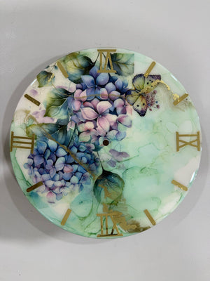 iCraft Resin Vintage floral clock kit with Free 6 coasters