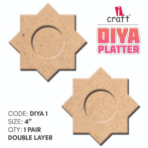 MDF Diya Bases for Diwali Decor