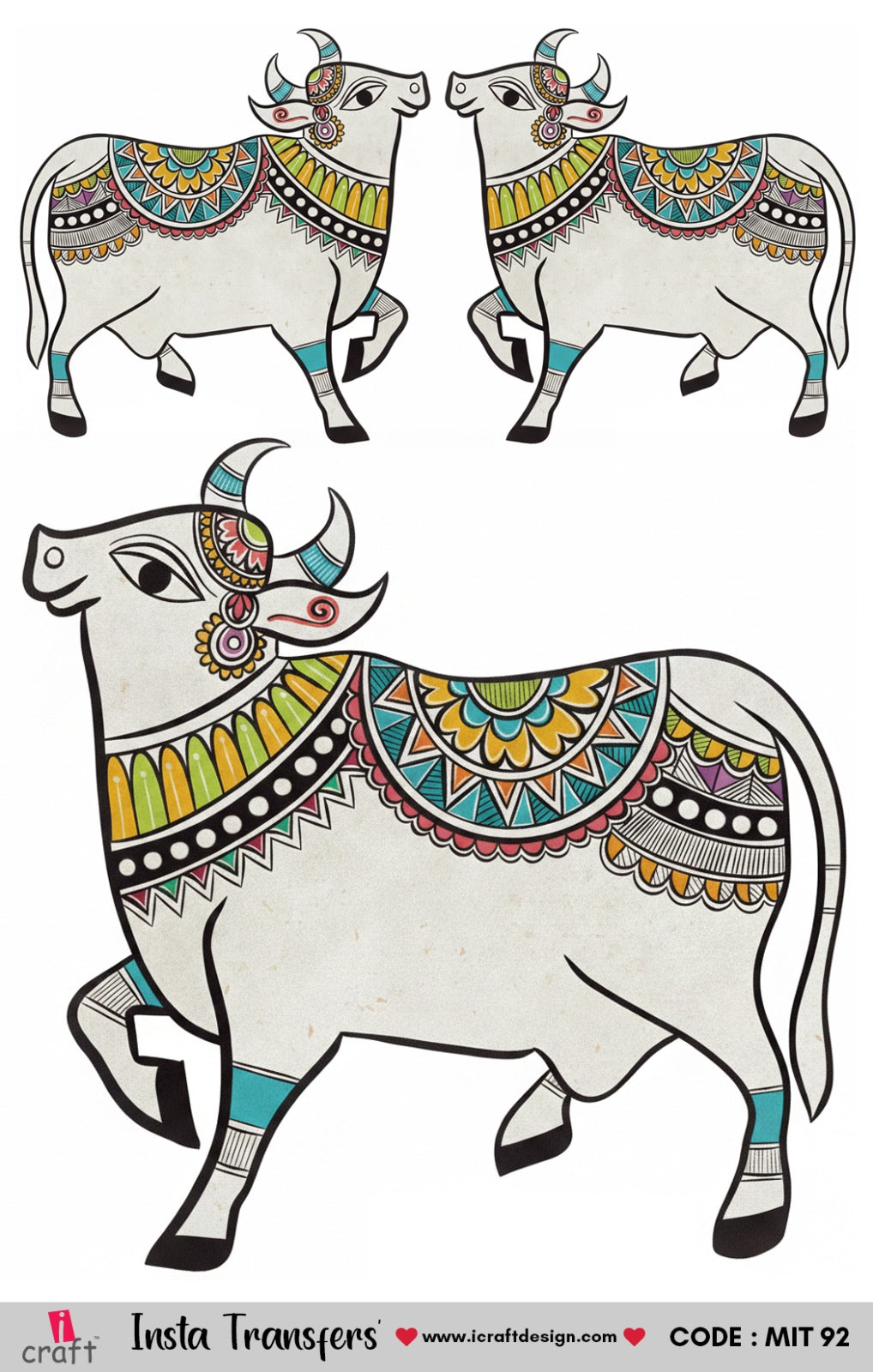 Traditional Madhubani/Pichwai Style Bull MIT-92