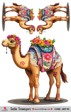 Vibrant Floral Camel Decals MIT-93
