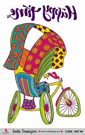 Colorful "Happy Time" Rickshaw MIT- 98