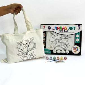 iCraft DIY Canvas Tote Bag - Paint It Yourself Activity Kit DIY Fashion Art Kit*-Flower Pot
