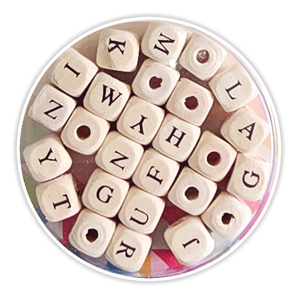 iCraft Alphabet Beads: Wooden Alphabet Cube  Create Personalized Jewelry and More!