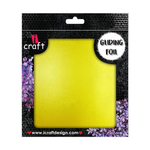 iCraft Gliding Foil - Golden Green - 3x3 inches - 25 sheets | Add a Touch of Elegance to Your Crafts