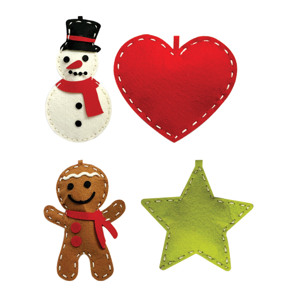 DIY Felt Christmas Ornament Kit - Sew Your Own Holiday Decorations. X-MAS 11