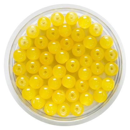 iCraft Accessories-Glass Beads Yellow.Pack Of 30 Grams