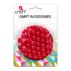 iCraft Accessories-Glass Beads Maroon.Pack Of 30 Grams