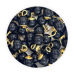 iCraft Accessories-Hanging Glass Beads - Black. Pack Of 20 Grams