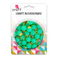 iCraft Accessories-Hanging Glass Beads - Green.Pack Of 20 Grams