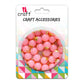 iCraft Accessories-Hanging Glass Beads - Pink. Pack Of 20 Grams