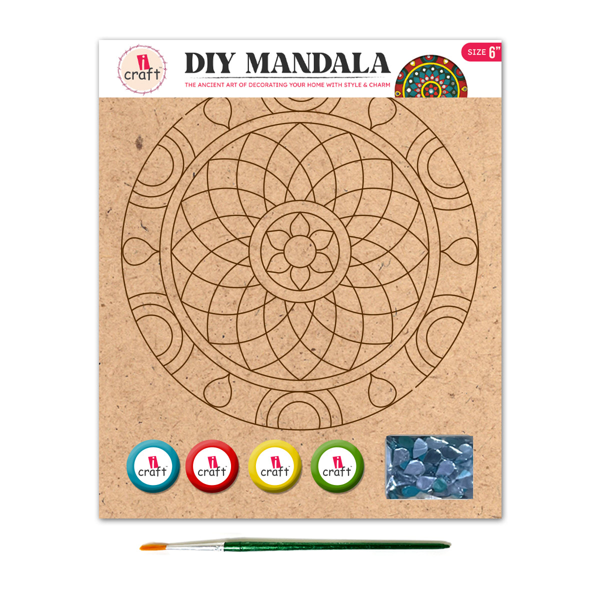 iCraft DIY Mandala Art Kit - 6"-MMA 01