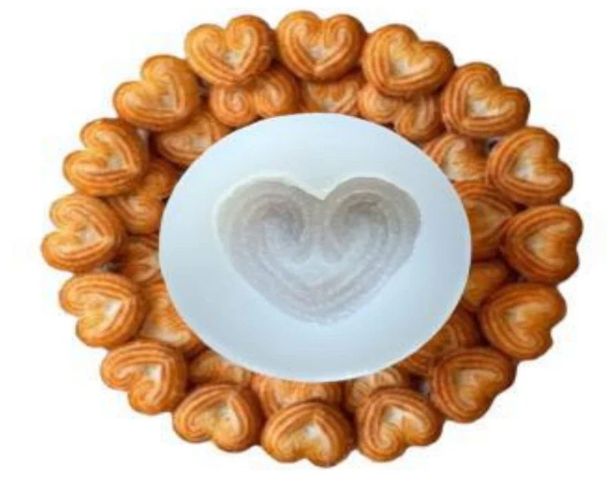 Little Heart Biscuit Silicone Mould — for Resin, Wax & Clay