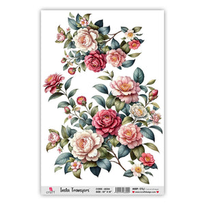iCraft Water Transfer Stickers-6054 (red rose)
