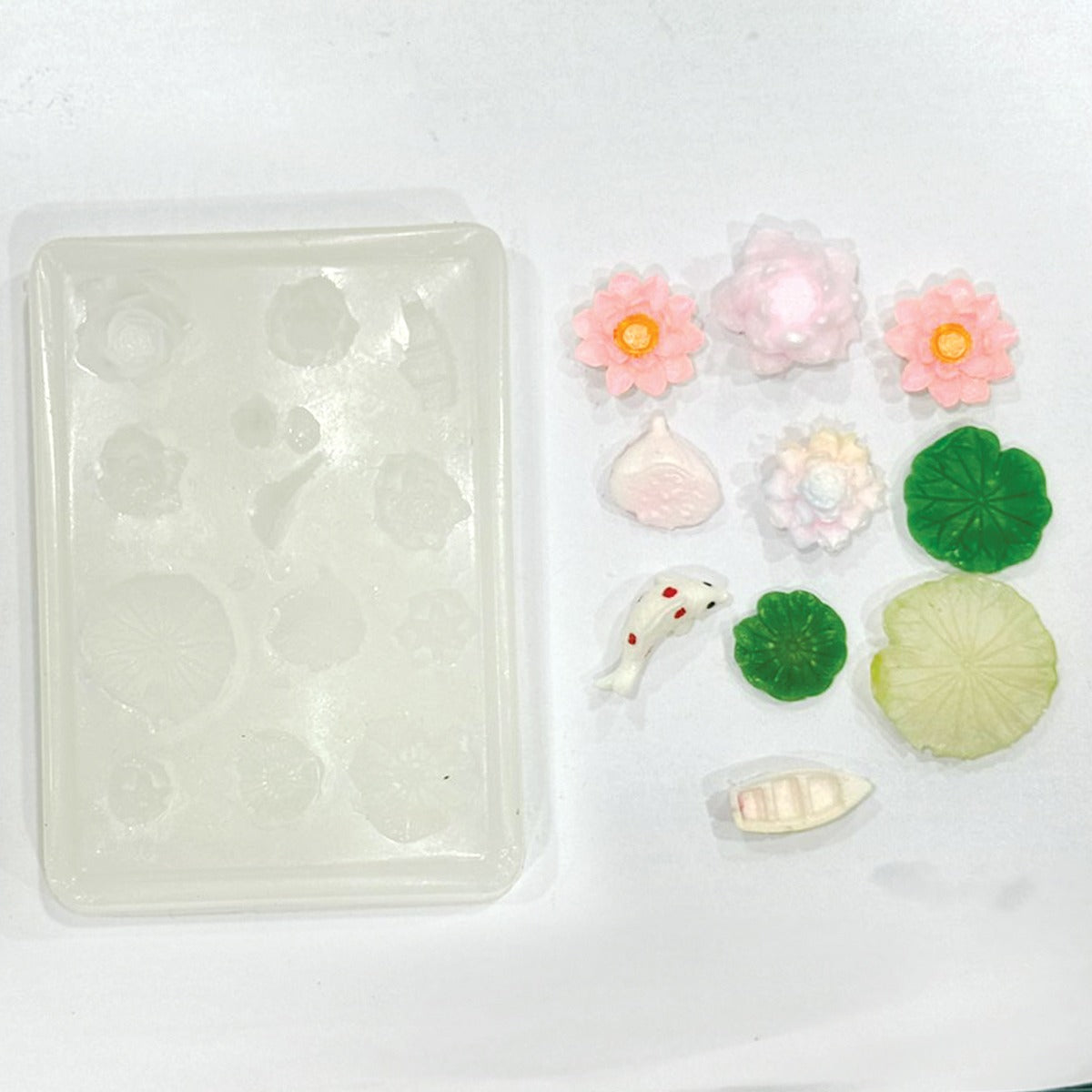 Lotus flowers and pond setup mould
