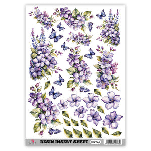 iCraft Resin Sheet RS-03 Transparent OHP Sheet with Flowers, Mandala, Motif, Evil Eye Designs - Sospeso Sheet for Resin Art, Coaster, Clock, Nameplate, Tray, Embossing, Scrapbook, Greeting Cards, Jewelry Pack of 1 Pcs