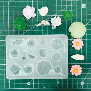 Lotus flowers and pond setup mould