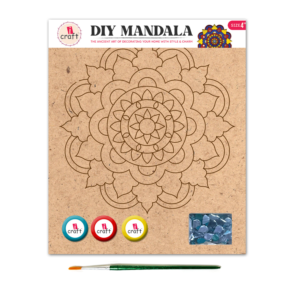iCraft DIY Mandala Art Kit - 4"-SMA 06